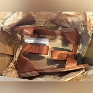 Frye Carson Ankle Zip | Leather Sandal Size 8.5